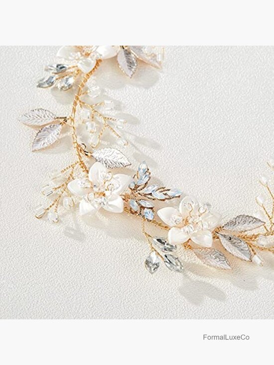 Handmade Bridal Headband Flower Wedding Hair Accessory Hair Piece for Women main image 6